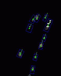 Image of tracking results in the groundplane